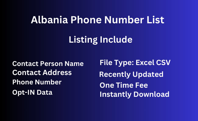 Albania phone number list