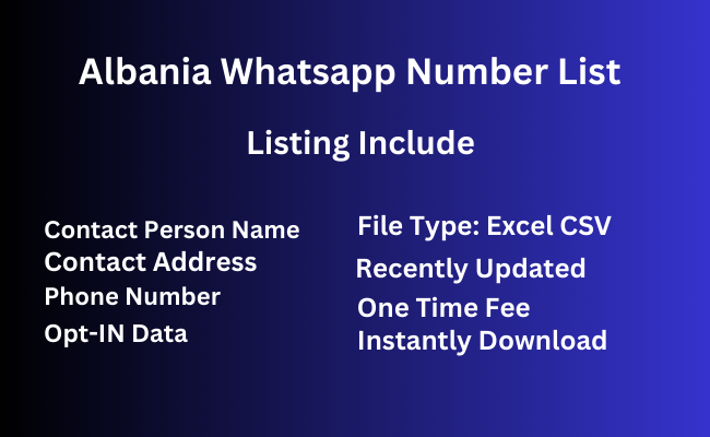 Albania whatsapp number list