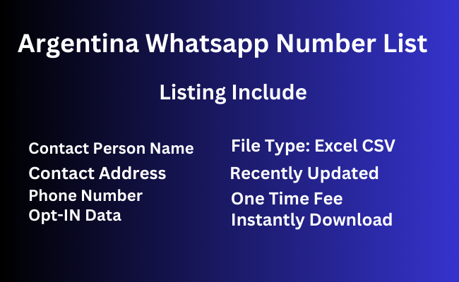 Argentina whatsapp number list