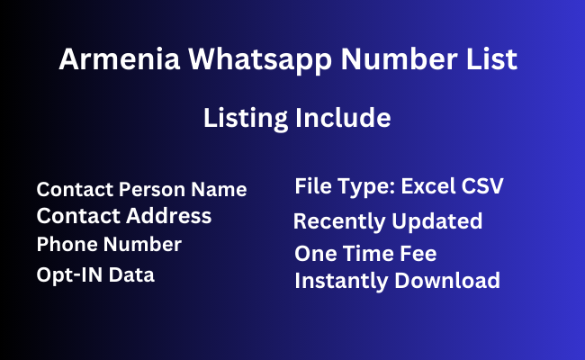 Armenia whatsapp number list