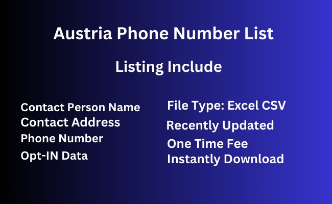 Austria phone number list