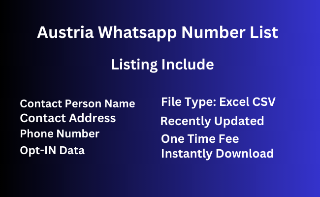 Austria whatsapp number list