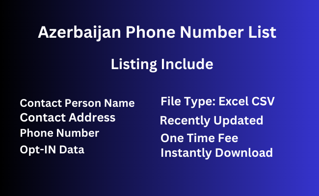 Azerbaijan phone number list