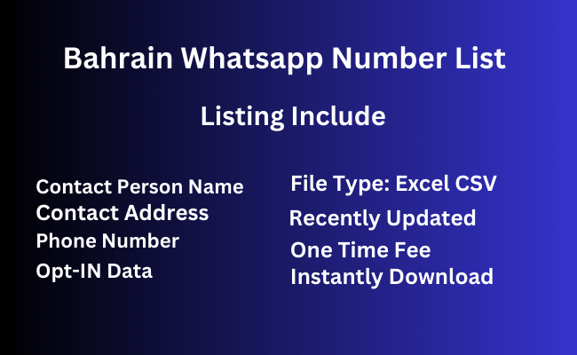 Bahrain whatsapp number list