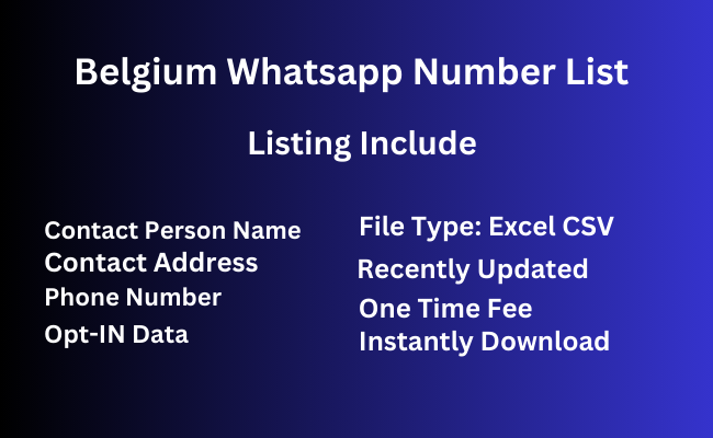 Belgium whatsapp number list