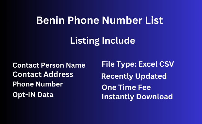 Benin phone number list