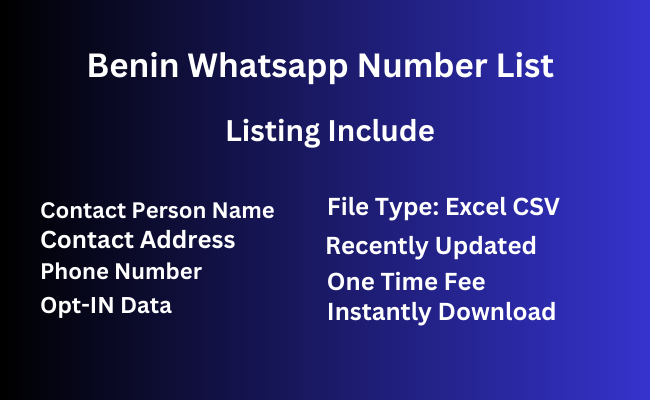 Benin whatsapp number list