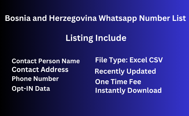 Bosnia and Herzegovina whatsapp number list