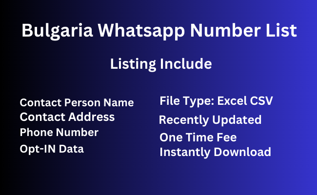 Bulgaria whatsapp number list