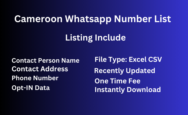 Cameroon whatsapp number list