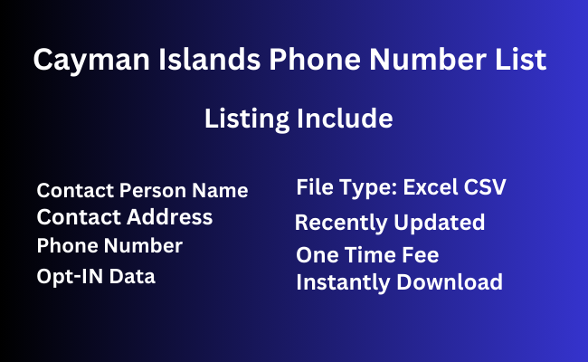 Cayman Islands phone number list