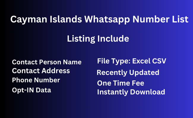 Cayman Islands whatsapp number list