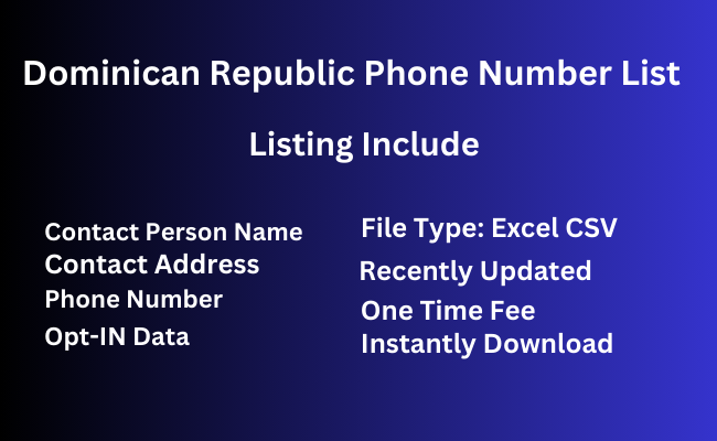 Dominican Republic phone number list