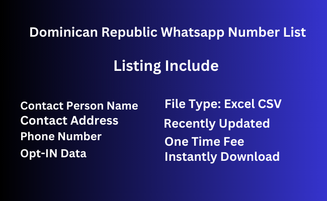 Dominican Republic whatsapp number list