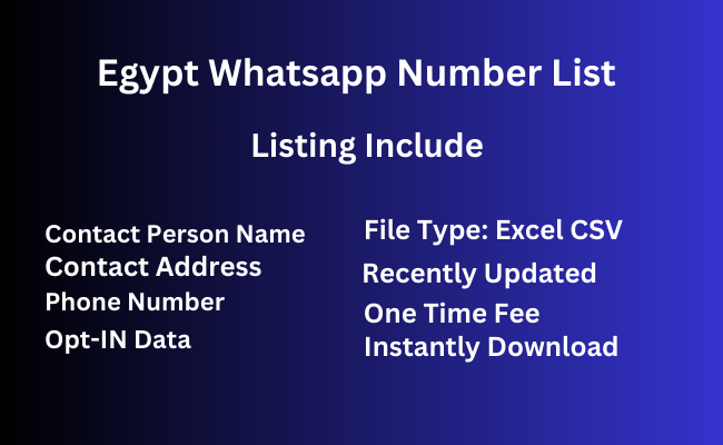 Egypt whatsapp number list