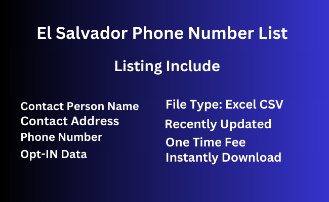 El Salvador phone number list