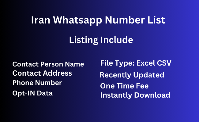 Iran whatsapp number list