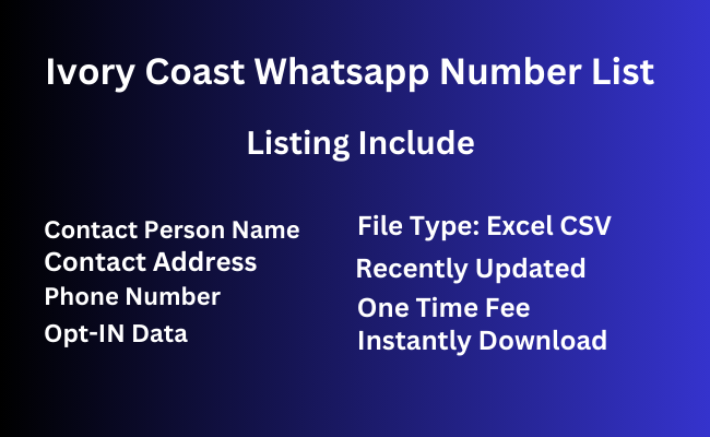 Ivory Coast whatsapp number list