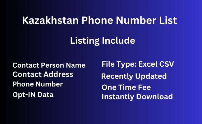 Kazakhstan phone number list