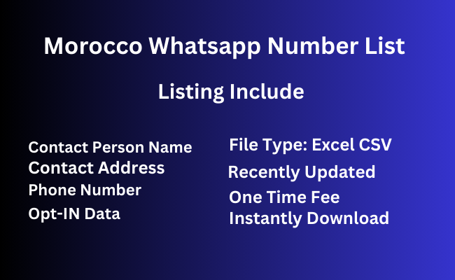 Morocco whatsapp number list