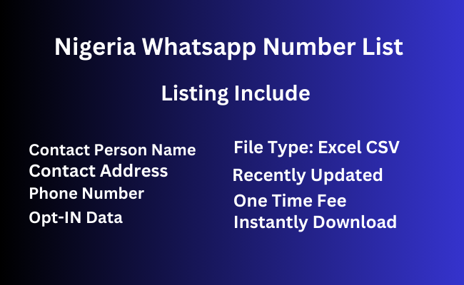 Nigeria whatsapp number list