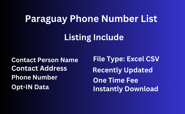 Paraguay phone number list