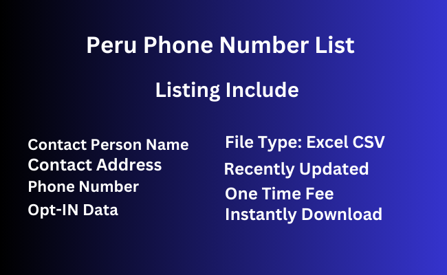 Peru phone number list