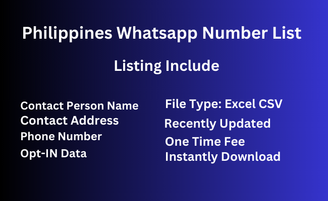 Philippines whatsapp number list