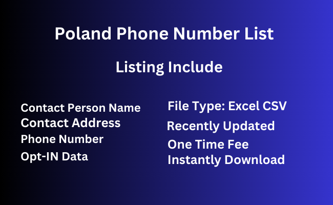 Poland phone number list