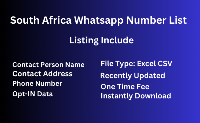 South Africa whatsapp number list