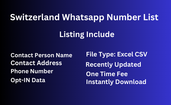 Switzerland whatsapp number list