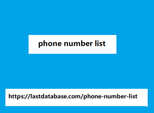 phone number list